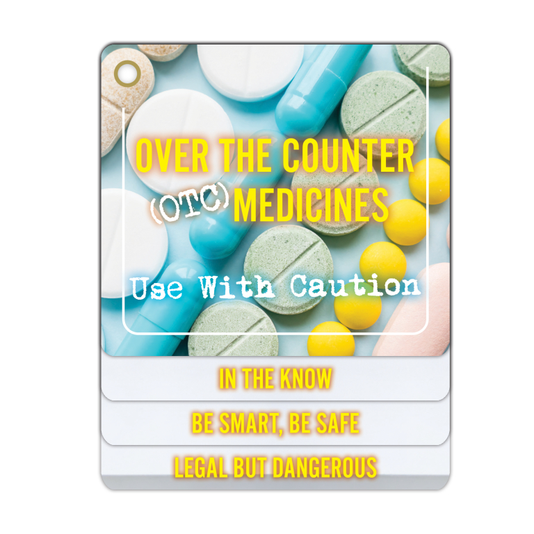 over the counter medicines flip tip cards