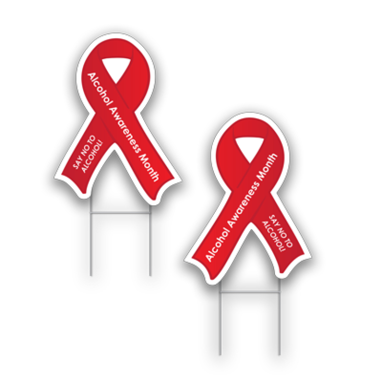 alcohol awareness month yard signs