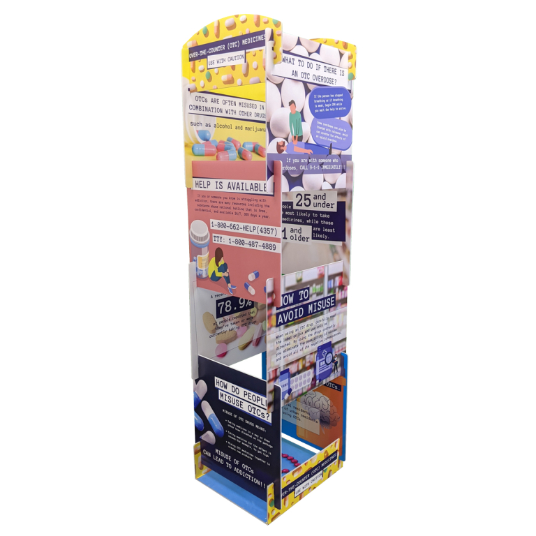 over the counter medicines info display tower
