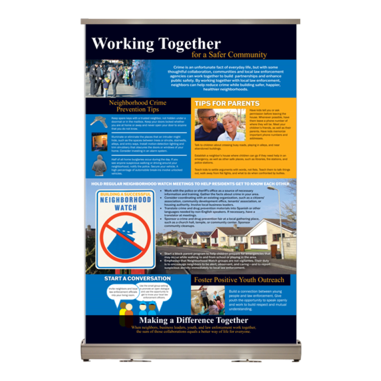 neighborhood crime prevention tabletop display