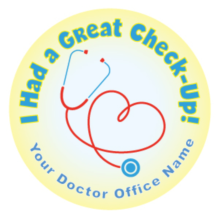 check up stickers for kids