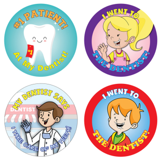 assorted dentist stickers