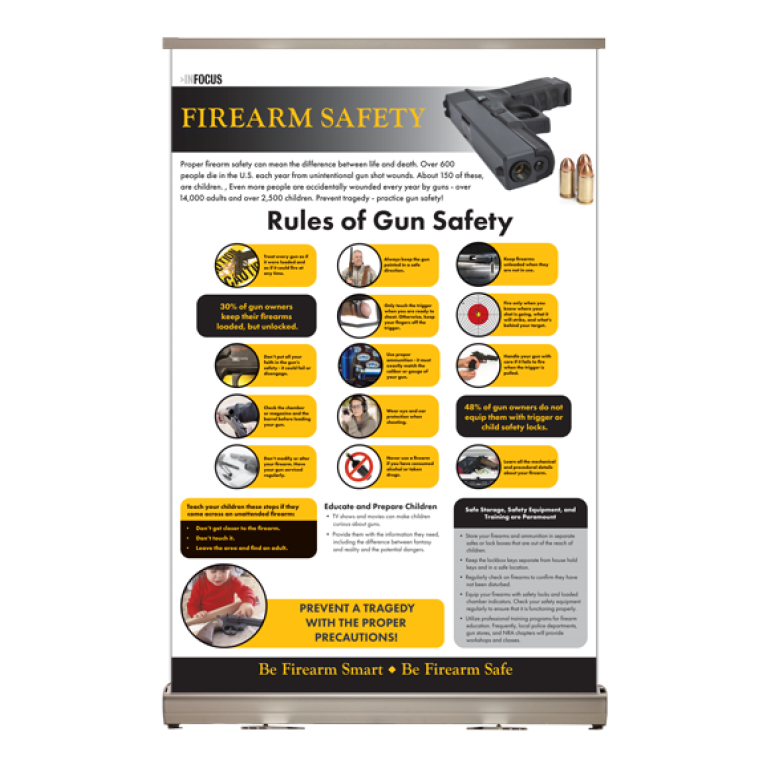 firearm safety tabletop display