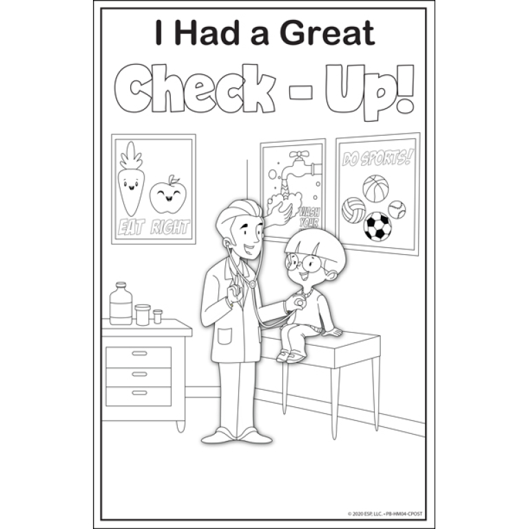doctors check up coloring posters