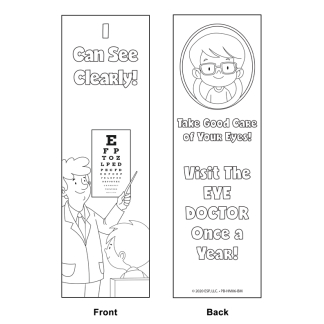 optometrist coloring bookmarks