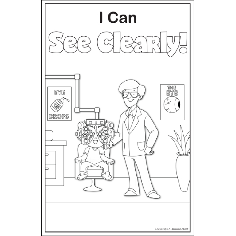 optometrist coloring posters