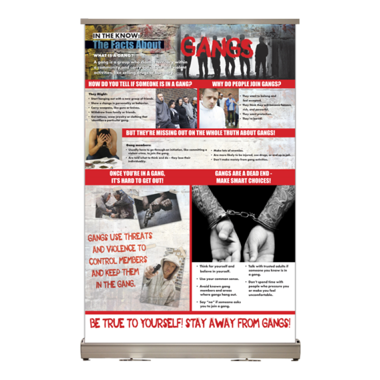 gang youth violence prevention retractable display