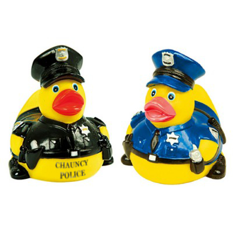custom rubber police ducks