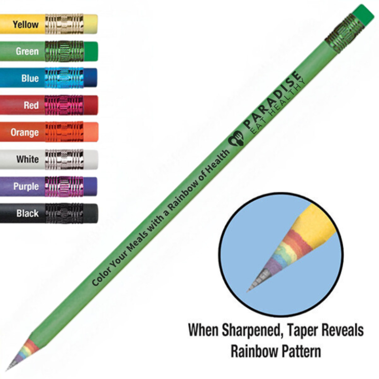 Custom Rainbow Tapered Pencils