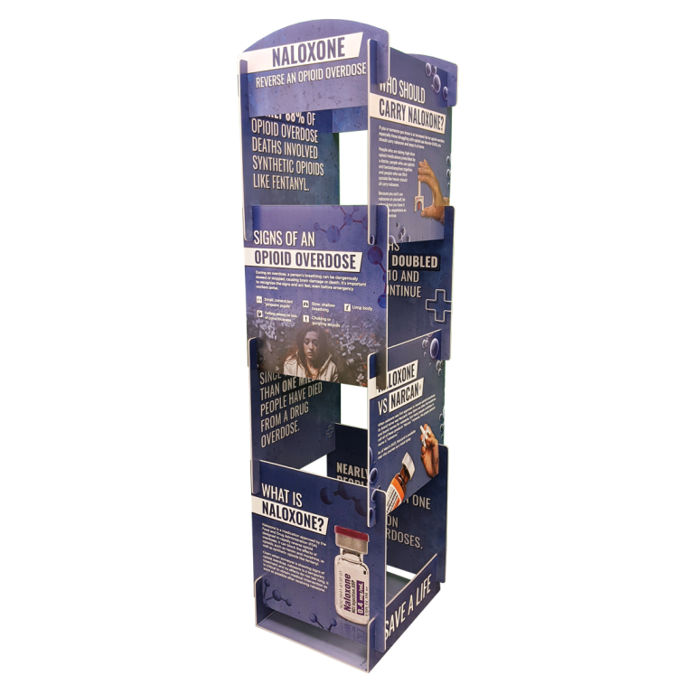 Naloxone Opioid Overdose Info Display Tower
