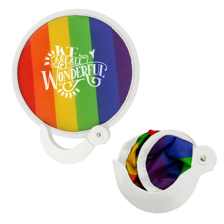 Custom Rainbow Hand Fans