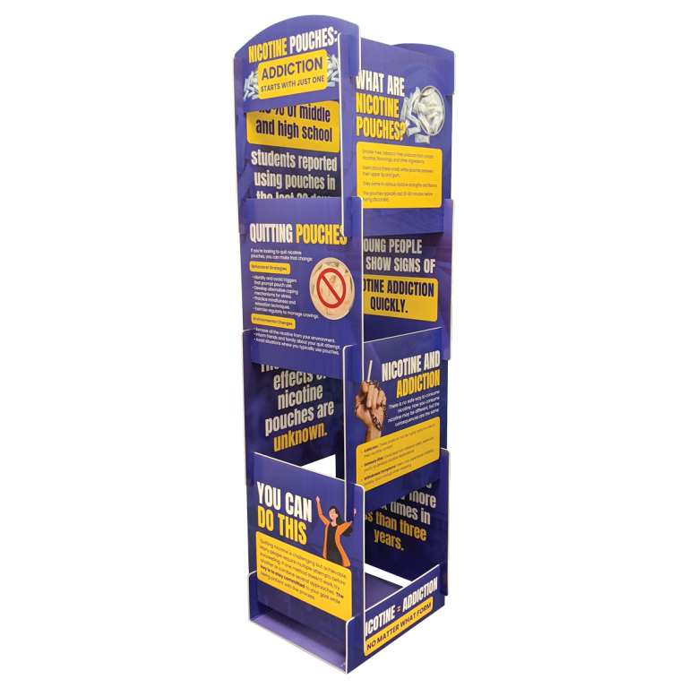 Nicotine Pouches Addiction Tabletop Info Tower