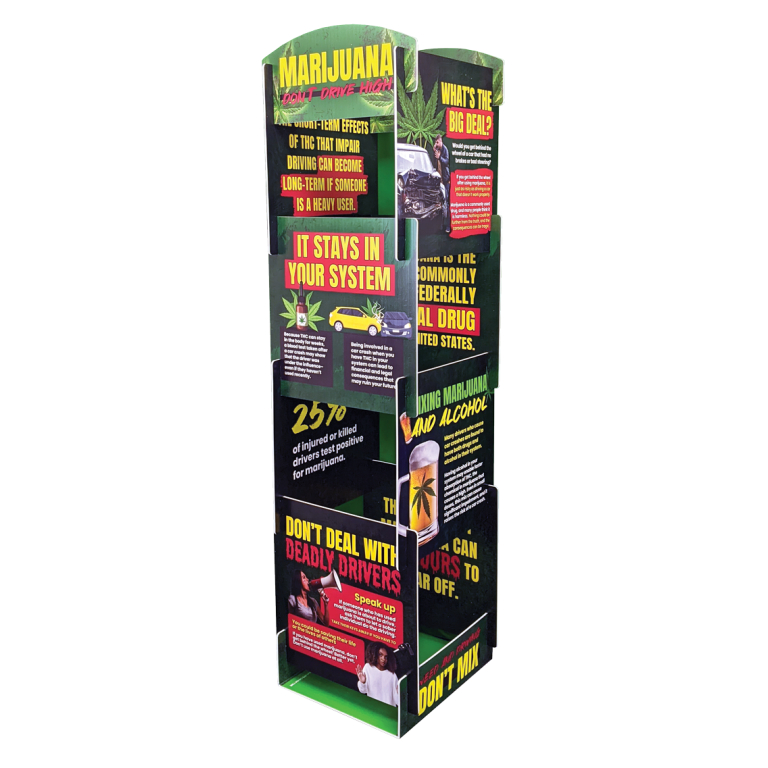 Marijuana Driving Tabletop Info Tower