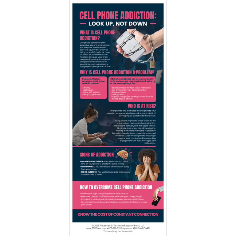 Cell Phone Addiction Awareness Presentation Cards