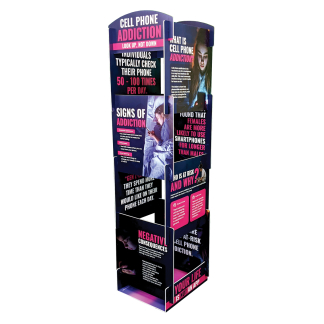 Cell Phone Addiction Tabletop Info Tower Display