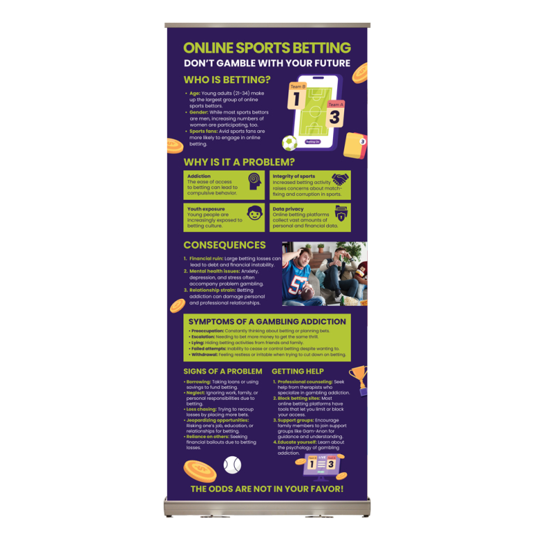 Online Sports Betting Retractable Presentation Display